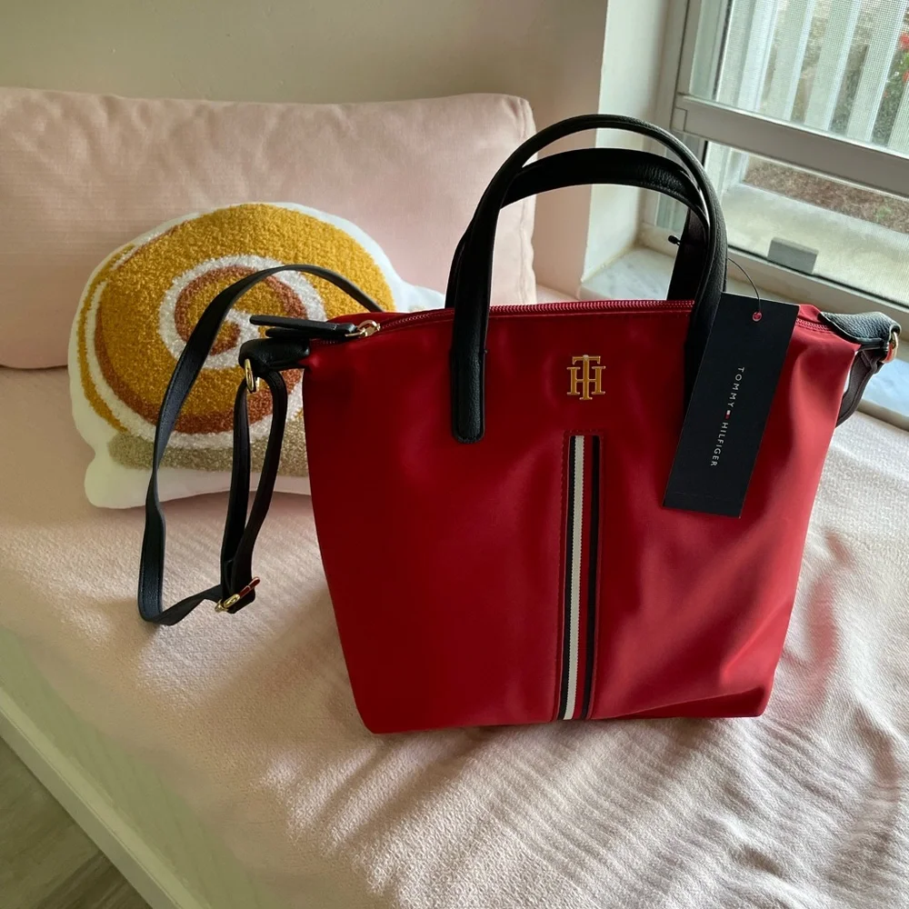 Tommy Hilfiger Red Tote Bag